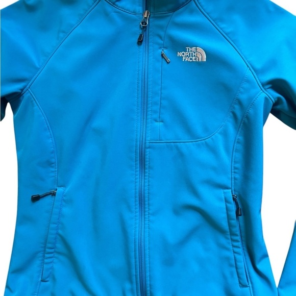 The North Face Womens Apex Bionic Jacket Full Zip Fleece Lined Turquoise Blue S - Picture 3 of 7